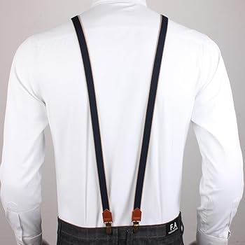 Amazon.com: ZUIAI No Cross Suspenders Men's English